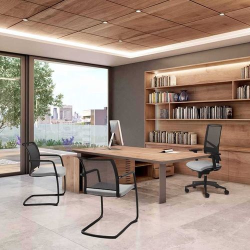 Fauteuil de bureau contemporain - SIMPLE - Moschella Sedute Srl - en maille / en métal / en nylon