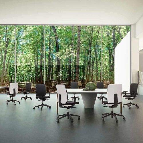 Fauteuil de bureau contemporain - READY - Moschella Sedute Srl - en tissu / en mousse de polyuréthane / en métal