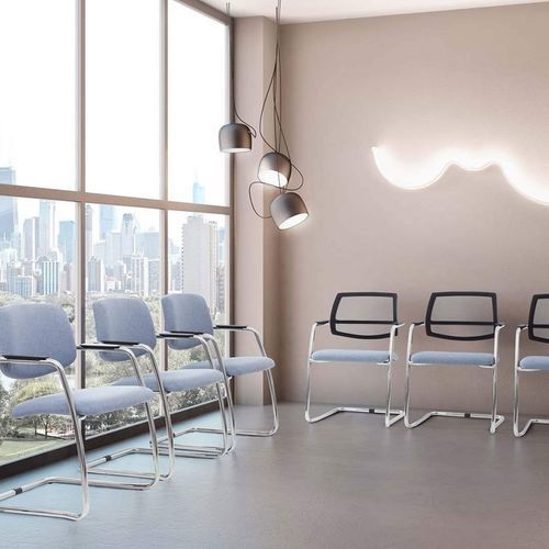 Chaise visiteur contemporaine - URBAN - Moschella Sedute Srl - d'intérieur / en tissu / en nylon
