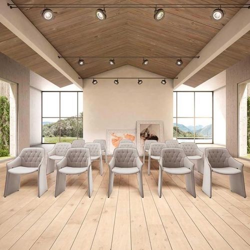 Chaise de conférence contemporaine - WINDSOR  - Moschella Sedute Srl - d'intérieur / en tissu / tapissée