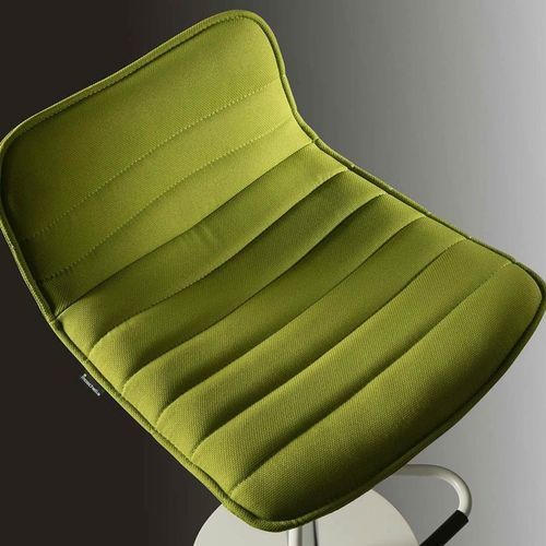 Tabouret de bar contemporain - DISCK - Moschella Sedute Srl - en tissu / en hêtre / en mousse de polyuréthane