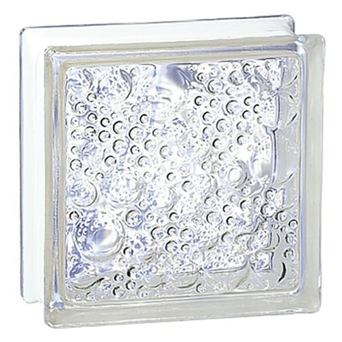 Brique de verre carrée - 60032 - LA ROCHERE - texturée / pour façade / pour mur