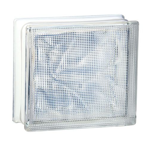 Brique de verre carrée - 60141 - LA ROCHERE - satinée / texturée / lisse