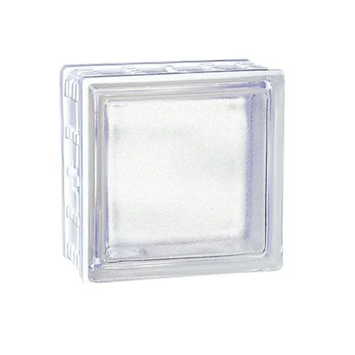 Brique de verre carrée - 60086JC - LA ROCHERE - satinée / texturée / pour mur