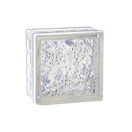 Brique de verre rectangulaire - 60032JC - LA ROCHERE - satinée / texturée / imprimée