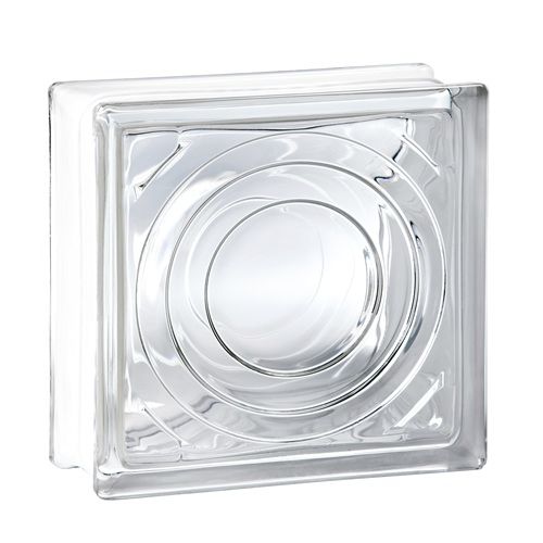 Brique de verre carrée - 60236 - LA ROCHERE - satinée / texturée / lisse