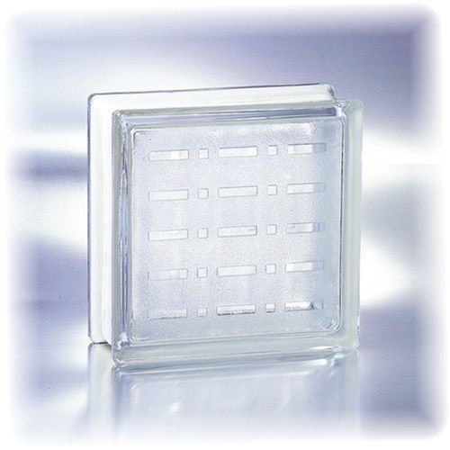 Brique de verre carrée - 60018 - LA ROCHERE - texturée / pour façade / pour mur