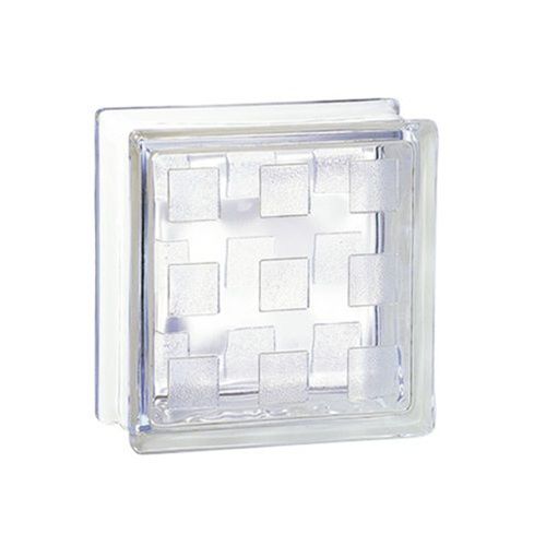 Brique de verre carrée - 60035 - LA ROCHERE - sculpturale / satinée / texturée
