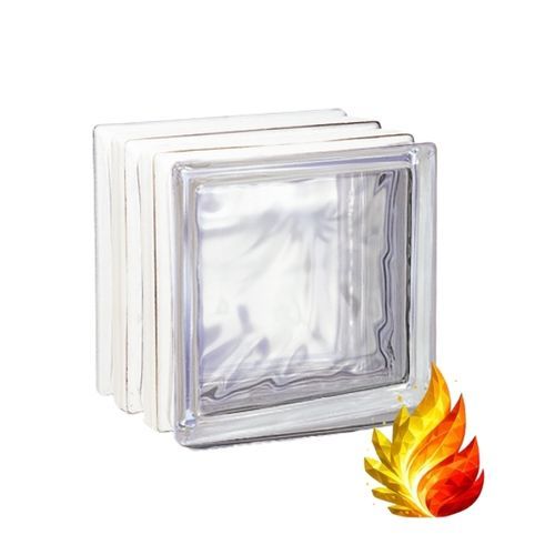 Brique de verre carrée - 60245 - LA ROCHERE - texturée / lisse / pour façade