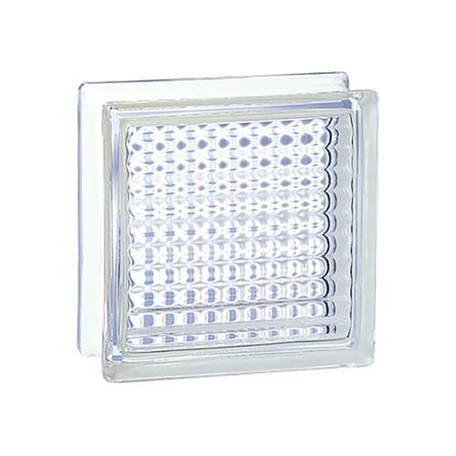 Brique de verre carrée - 60008 - LA ROCHERE - texturée / lisse / pour façade
