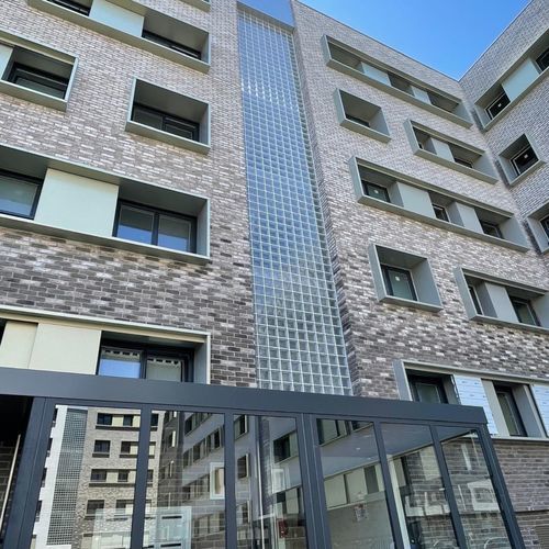 Brique de verre carrée - 60007 - LA ROCHERE - texturée / lisse / pour façade