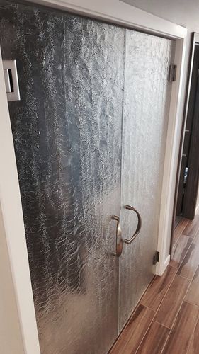 Porte d'intérieur - ThinkGlass - en verre / battante / vitrée