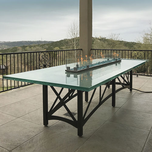 Table à manger contemporaine - GLASS TABLETOP - ThinkGlass - en verre / rectangulaire / résidentielle