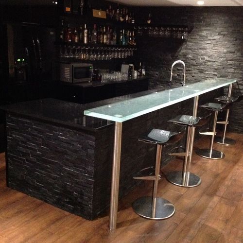Comptoir de bar - ThinkGlass - en verre / droit