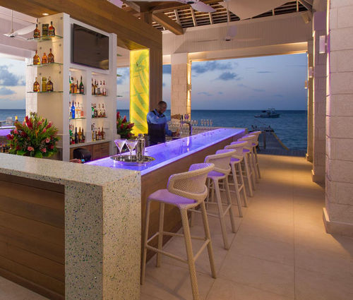 Comptoir de bar - ThinkGlass - en verre / stratifié / droit