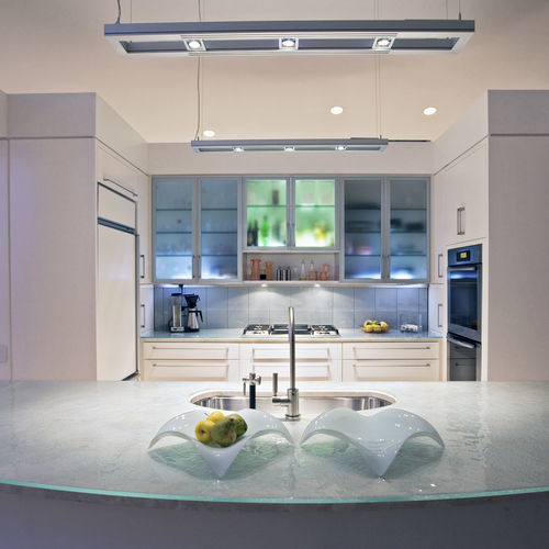 Plan de travail en verre - Minima - ThinkGlass - de cuisine / poli / brillant