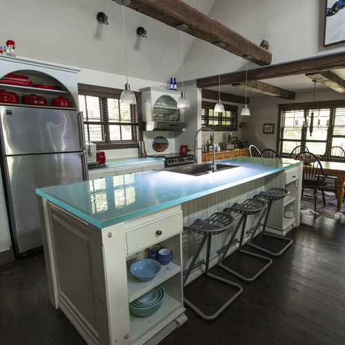 Plan de travail en verre - ThinkGlass - de cuisine / d'extérieur / incolore