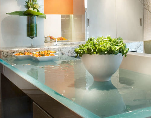 Plan de travail en verre - SLEEK GLASS - ThinkGlass - de cuisine
