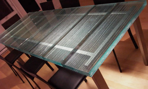 Table contemporaine - SOLID & FUNCTIONAL - ThinkGlass - en verre / rectangulaire