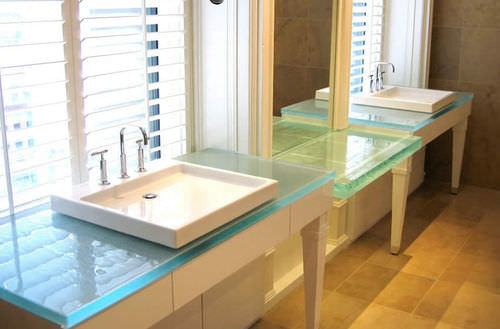 Plan vasque en verre - SLEEK & CHIC - ThinkGlass