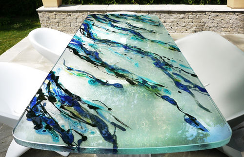 Panneau décoratif pour aménagement extérieur - OUTDOOR ART - ThinkGlass - en verre