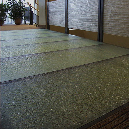 Plancher technique en verre - ThinkGlass - à haute résistance / acoustique / antidérapant