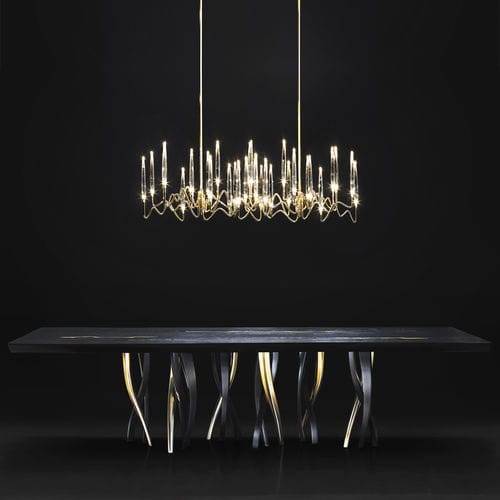 Table à manger noire - IL PEZZO 8 - Il Pezzo Mancante - design original / en bois massif / en frêne