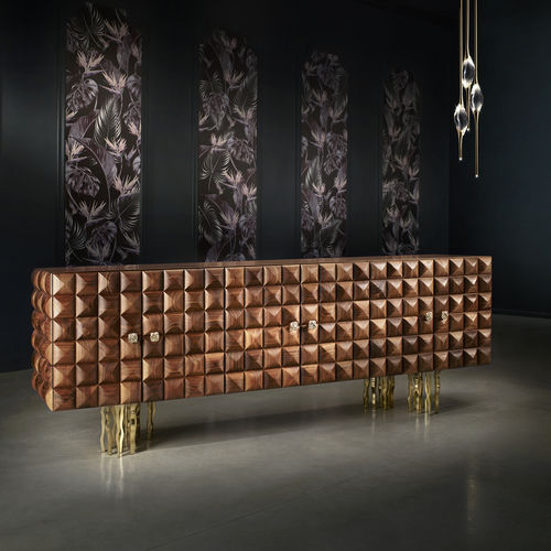 Buffet sur pieds hauts - IL PEZZO 10 - Il Pezzo Mancante - design original / en bois massif / en noyer américain