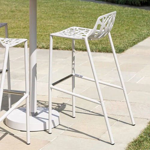 Chaise de bar contemporaine - FOREST - FAST SPA - d'extérieur / en aluminium peint / avec piètement en aluminium peint