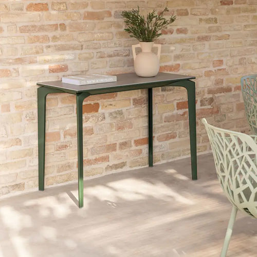 Console contemporaine - AllSize - FAST SPA - en aluminium peint / en grès cérame / avec piètement en aluminium peint