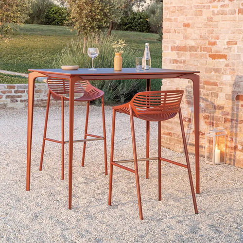 Table mange-debout contemporaine - AllSize - FAST SPA - en aluminium peint / en grès cérame / avec piètement en aluminium peint