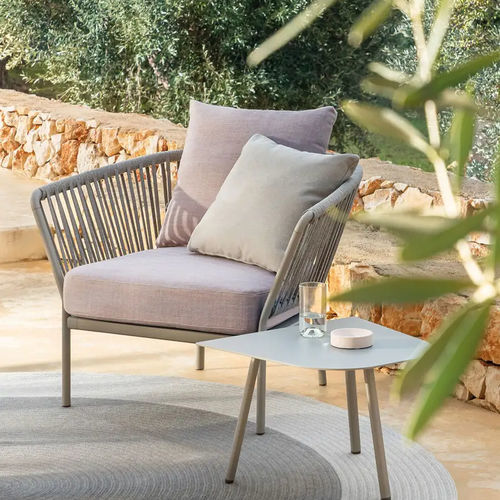 Fauteuil contemporain - RIA - FAST SPA - en tissu / en aluminium / en corde