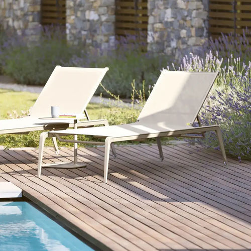 Bain de soleil contemporain - USHUAIA - FAST SPA - en tissu / en aluminium peint / dossier ajustable
