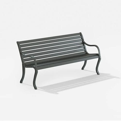 Banc de jardin classique - Oasi - Omnia Selection - FAST SPA - en aluminium peint / avec dossier / avec accoudoirs