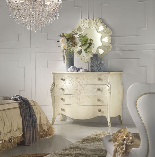 Commode aspect traditionnel - 240/DEC - Bbelle - en bois laqué / 4 tiroirs / ivoire