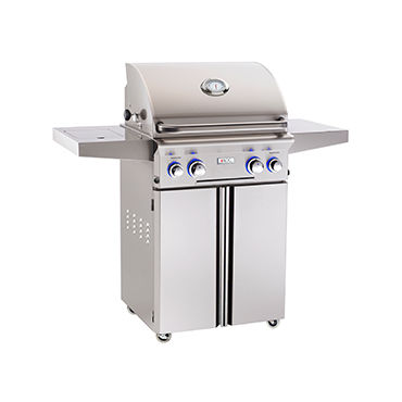Barbecue à gaz - L SERIES - AOG - American Outdoor Grill - mobile / en inox / avec rangement