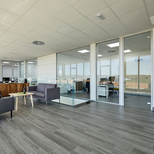 Cloison amovible - NEO 2V - DINOR - vitrée / en aluminium / professionnelle