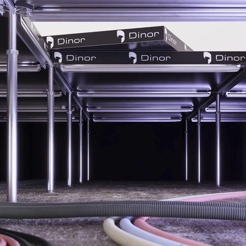 Support pour plancher technique en acier - DINOR - d'intérieur / réglable / pour carrelage
