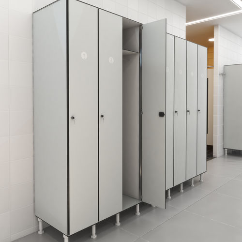 Casier vestiaire en HPL - CASIERS - DINOR - à code / à carte à puce / pour établissement public