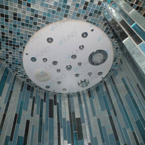 Douchette latérale en métal - Juno SPA Design & Manufacture - ronde / blanche / pour hôtel