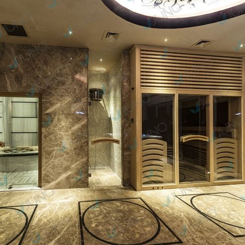 Douche Vichy sensorielle - Juno SPA Design & Manufacture - en métal / en marbre / GRP