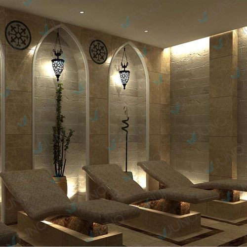 Siège de repos professionnel - Juno SPA Design & Manufacture - en marbre / en tissu