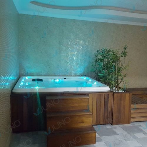 Piscine-spa hors-sol - Juno SPA Design & Manufacture - rectangulaire / multiplace / en composite