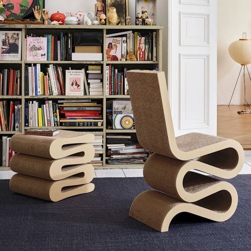 Chaise design original - WIGGLE - vitra - d'intérieur / en carton / cantilever