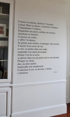 Sticker mural texte - S'INTIMISER - Mel et Kio