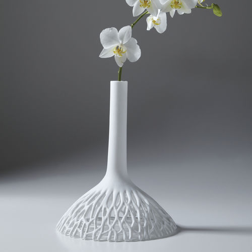Vase design original - HEAVEN & EARTH - 22 22 EDITION DESIGN - en porcelaine de Limoges / blanc