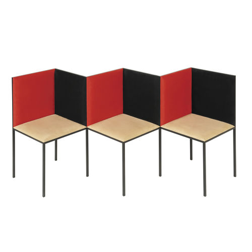 Banc de jardin design original - ILLUSION - 22 22 EDITION DESIGN - en métal / avec dossier