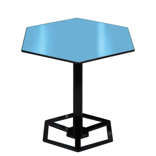 Table contemporaine - ILLUSION - 22 22 EDITION DESIGN - en fer forgé / polygonale / d'extérieur