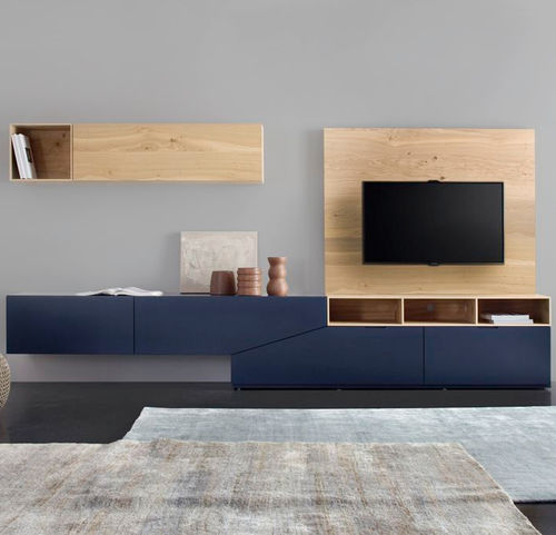 Ensemble TV mural contemporain - CUT-X 673  - Sudbrock - en bois laqué