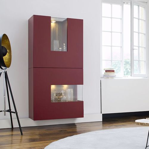 Vitrine contemporaine - DOMINO 642 - Sudbrock - murale / en verre / en bois